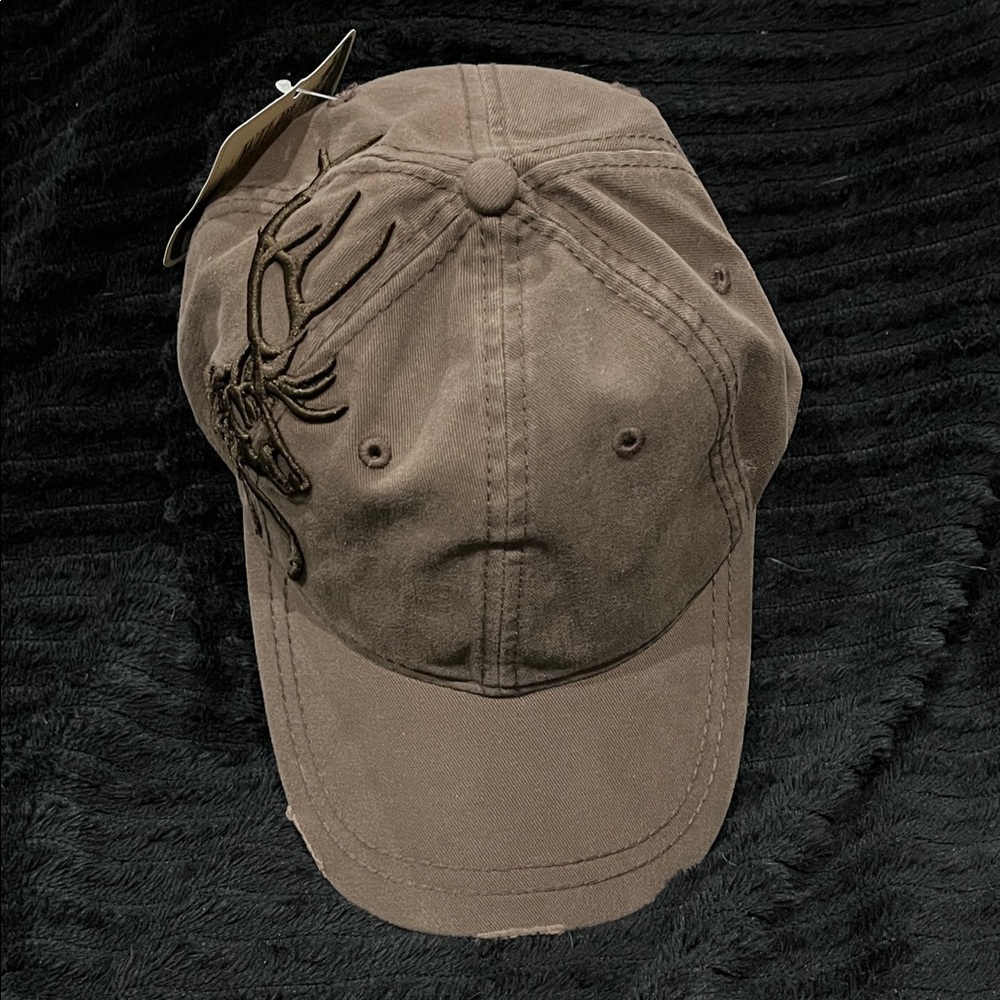 Brown Wildlife Series Dri-Duck Baseball Cap with Deer Silhouette